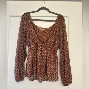 Floral Brown Women's Top